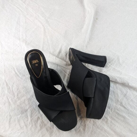Zara Black Platform Heels - Picture 9 of 10